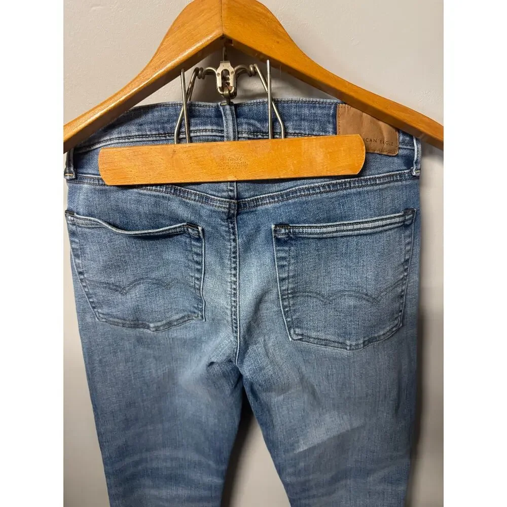 American Eagle Original Straight Denim Mens Jeans 28x28 - Picture 3 of 6